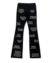 Load image into Gallery viewer, “Antisocial” Stacked and Flared Premium Skinny Jeans