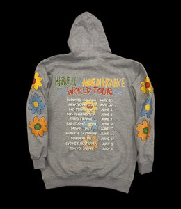 Grey Highflix x Alone In France - World Tour Hoodie