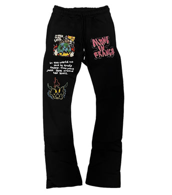 World Peace Stacked & Flared Sweatpants