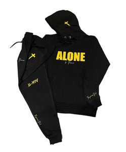 "Blockwork" Sweatsuit Black/Golden Yellow